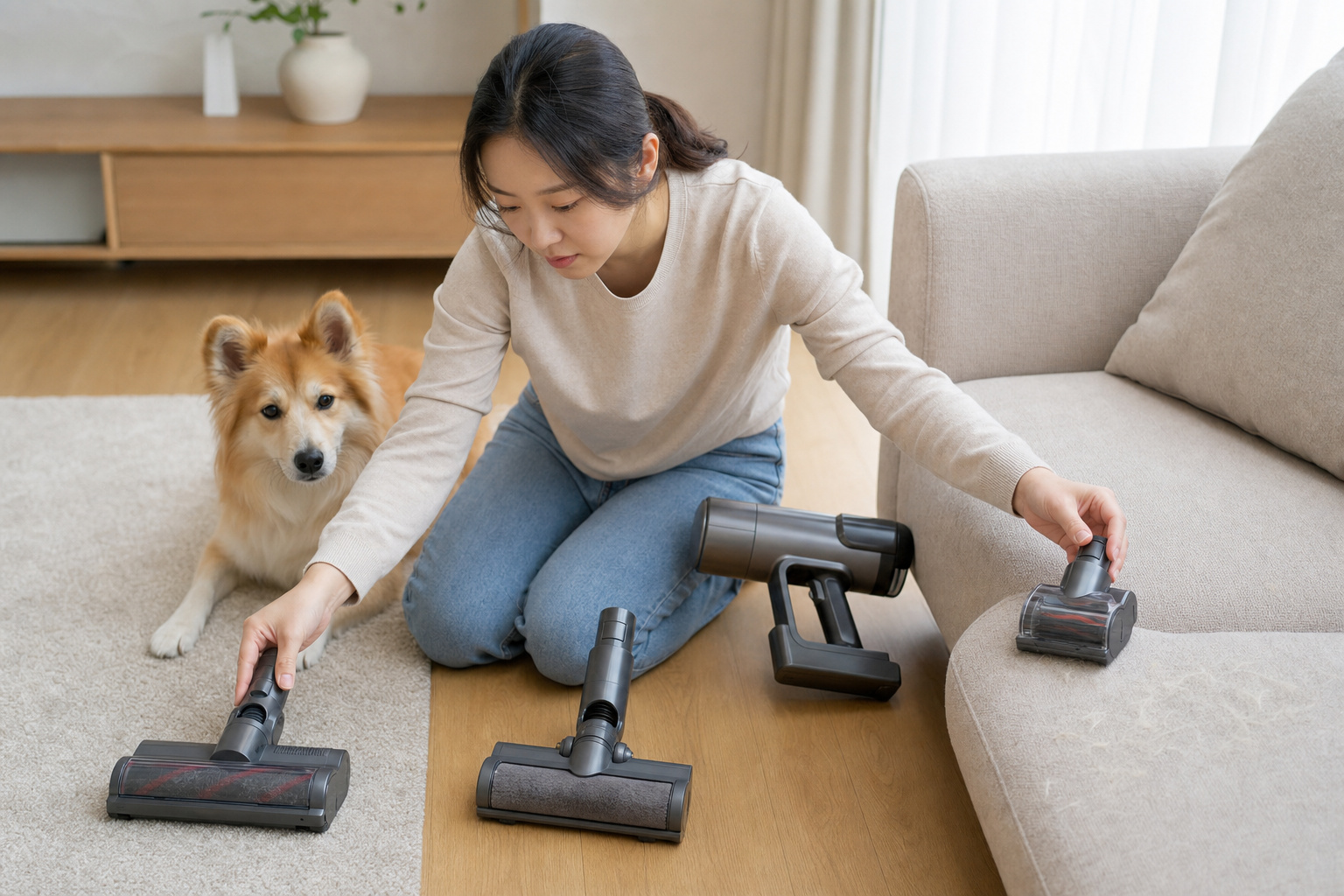 강아지 털 청소 목적에 따라 브러시부터 골라야 합니다 내용을 설명하는 관련 이미지